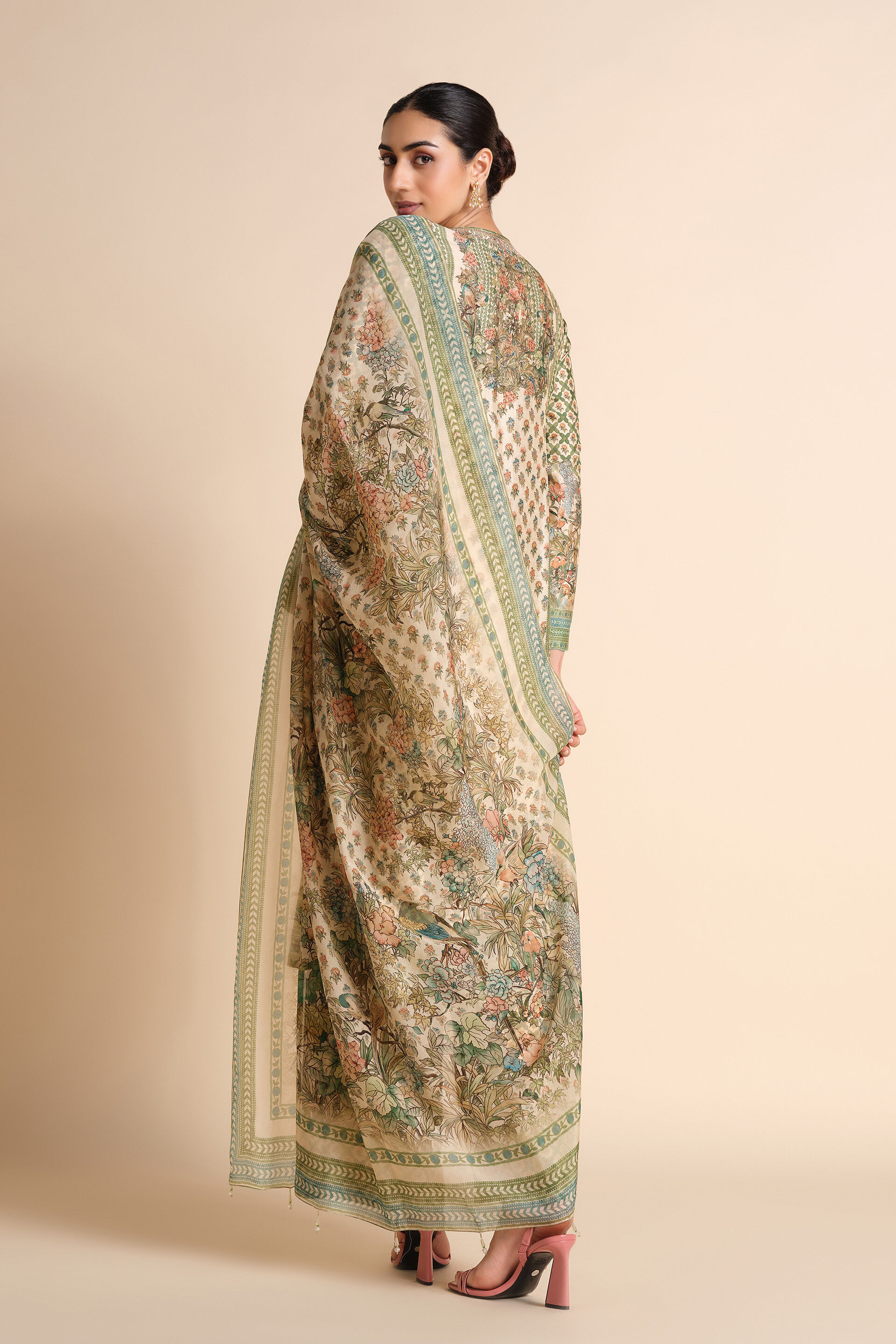 Moira Silk Suit Set - Ivory